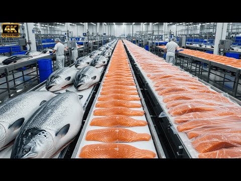 Inside a Modern Salmon Processing Plant (ASMR): From Whole Fish to Perfect Fillets