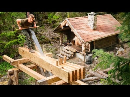 500 Year Old Method For Sawing Your Own Lumber!