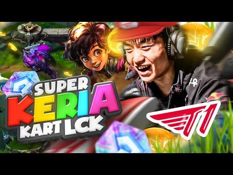 KERIA PLAYING MARIOKART IN THE LCK - T1 VS KDF - CAEDREL
