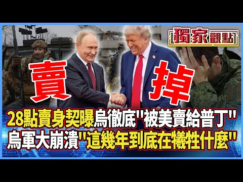 烏克蘭徹底「被美國賣給普丁」!28點賣身契曝 要求割地限武.放棄加入北約|被「最大盟友出賣」 烏軍哭到無聲:這幾年在犧牲了什麼 #獨家觀點 #寰宇全視界 #寰宇新聞 @globalnewstw