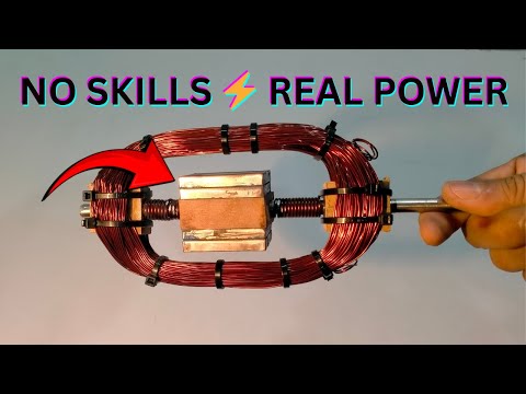 How to Make a Mini Generator at Home ⚡ (No Skills Needed!)