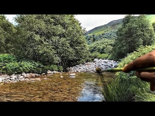Painting a Realistic River With Acrylic. Time Lapse /65