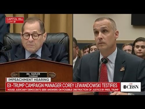 Corey Lewandowski testifies at impeachment hearing before Congress
