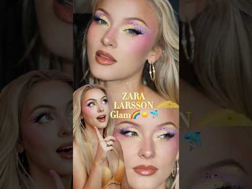 RECREATING Zara Larsson's Colorful Glam 🐬✨💖 #trending