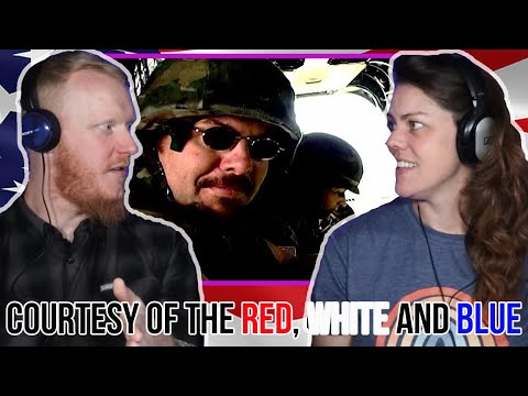 COUPLE React To Courtesy Of The Red, White And Blue (The Angry American) | OFFICE BLOKE DAVE