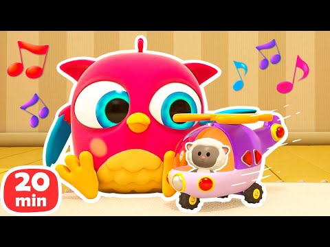 Совенок Хоп Хоп играет в вертолет с шариками! 🚁 Веселые мультики для малышей