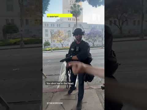 Protester Shot in Head with Rubber Bullet by LA Riot Police