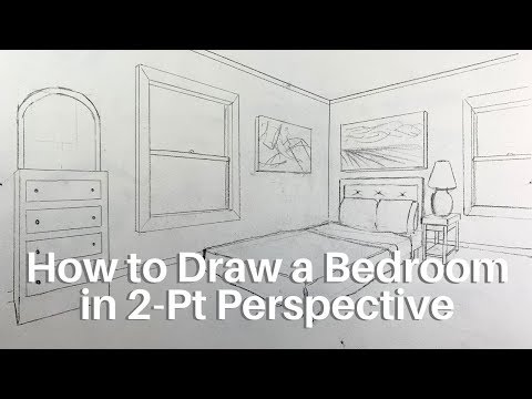 How to Draw a Bedroom in 2-Point Perspective