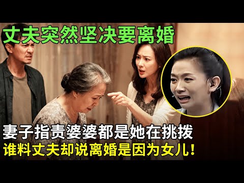 丈夫突然坚决要离婚,妻子指责婆婆都是她在挑拨,谁料丈夫却说离婚是因为女儿!【王芳王为念情感调解】