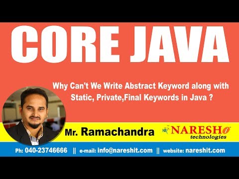 Why Can't We Write Abstract Keyword along with Static, Private,Final Keywords in Java ?