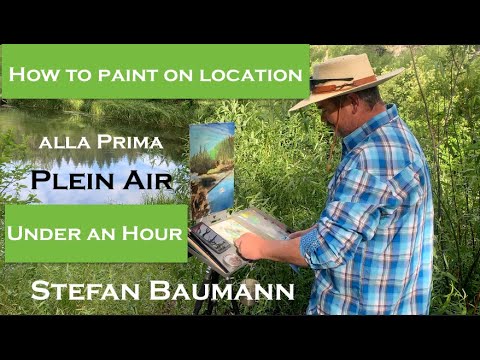 Stefan Baumann, How to Paint a Plein Air painting in under an hour? Alla Prima on location.