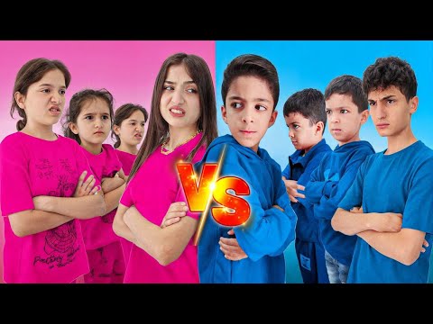 البنات ضد الاولاد💪اقوى تحدي بين يزن وزين وعبير ووفاء ردة فعل الخاسر صدمتنا!!!