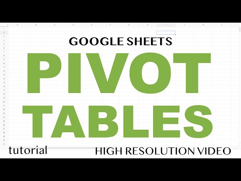 Pivot Tables in Google Sheets A-Z Tutorial