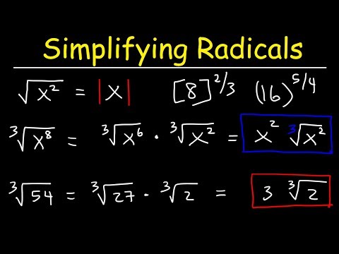Simplifying Radicals