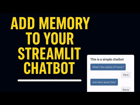 How to add conversational Memory to streamlit ChatBot