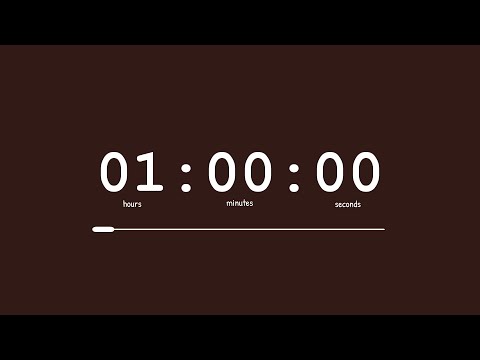 🤎 1 Hour Timer |🥥 Coconut Brown Aesthetic | No Music Countdown