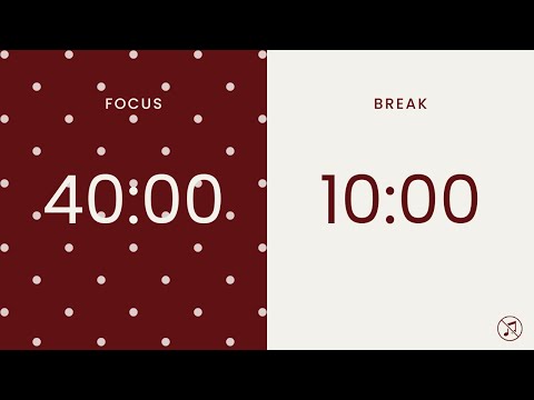 40/10 Pomodoro Timer 🍂 Autumn/Fall | 4 x 40 min | Focus | Study | Reflection | Productivity