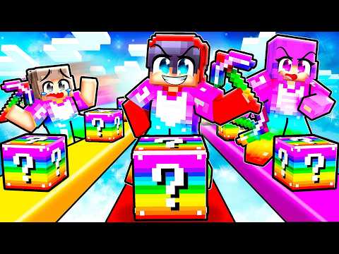 Playing an OP LUCKY BLOCK RACE in Minecraft