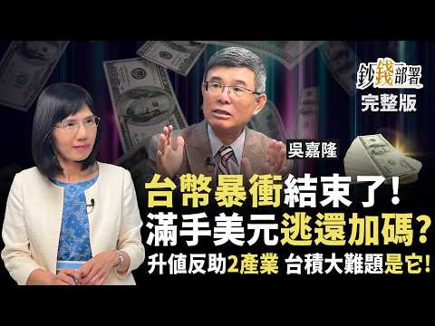 台幣暴衝落幕!滿手美元該逃或加碼?升值利多2資產!台積電難題是”它”《鈔錢部署》盧燕俐 ft.吳嘉隆 20250506