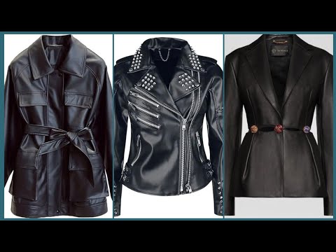 Fabulous woman's leather jacket ideas #leatherdesign