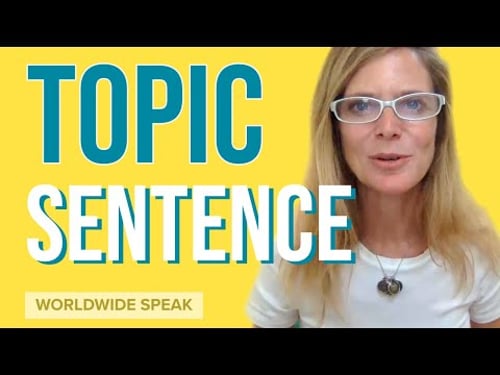 How to Write a Topic Sentence | English Writing Skills | 2020