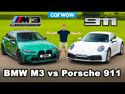 New BMW M3 vs Porsche 911 - REVIEW with 0-60mph & brake test!