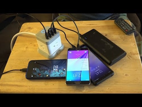 BESTEK Vertical Cube Power Outlet Extender with 3 Outlets, 3 USB & 1 Type-C Ports