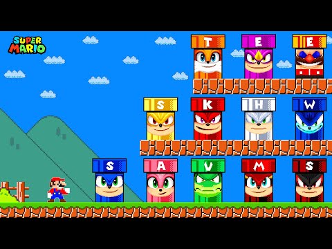 If Mario Collect Custom Pipe All Sonic Characters?