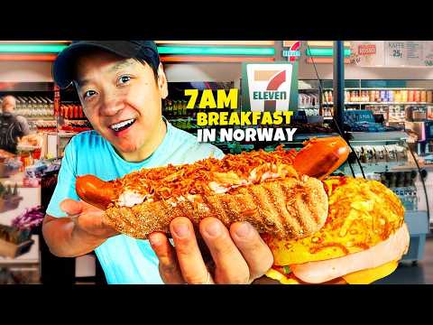 7AM 7 ELEVEN Breakfast in Norway & the FANCIEST Swedish Meatballs in Stockholm, Sweden
