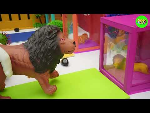 Tigre Vaca Elefante León, Caballo Excavadoras Rescatan a Bebés Animales Videos Educativos para Niños