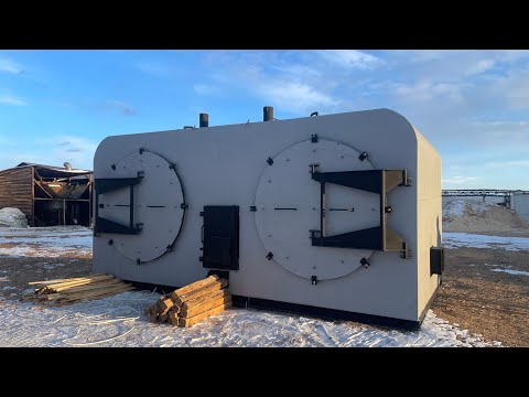 Монтаж печи Флагро Л35 от начала до получения угля.