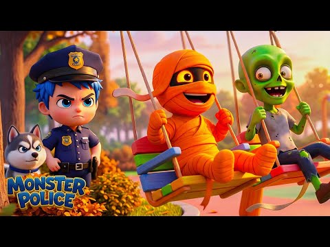 Monster di Taman Bermain! 🚨 Polisi Monster | Lagu Anak-anak | Monster Police Bahasa Indonesia