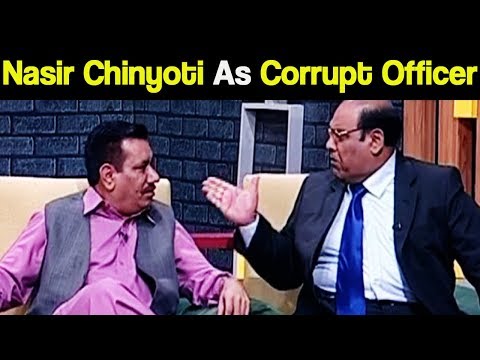 Nasir Chinyoti As Corrupt Officer - Khabardar with Aftab Iqbal