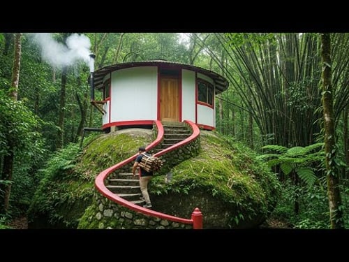 150 Days Building a Bushcraft Survival Shelter in the Wild, Crafting, Catching And Cooking