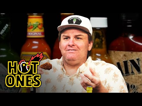 Tim Dillon Helps Himself to More Milk While Eating Spicy Wings | Hot Ones