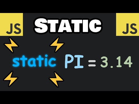 Learn JavaScript STATIC keyword in 8 minutes! ⚡