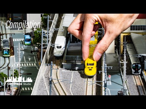 【Model Railway Layout】: Large Urban Diorama with Moving N-Gauge Trains - Compilation【KATO】