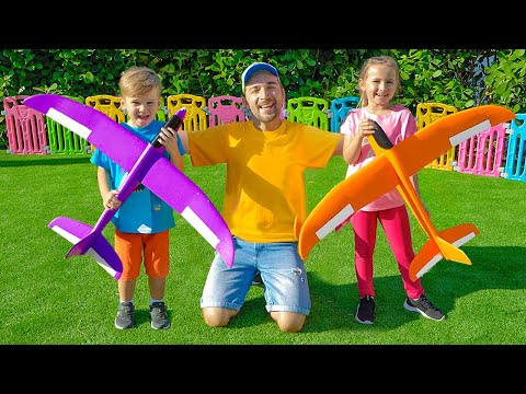 Kids are playing summer outdoor games and activities for children - Funny stories with kids