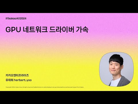 GPU 네트워크 드라이버 가속 / if(kakaoAI)2024