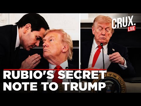 LIVE | Watch: Marco Rubio Passes Urgent Note To Trump To "Approve..." | Gaza Deal | Israel Hamas War