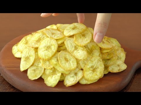 10분만에 바삭한 바나나칩 만드는법 :: 오븐, 노오븐 모두 가능 :: Crispy Banana Chips Recipe
