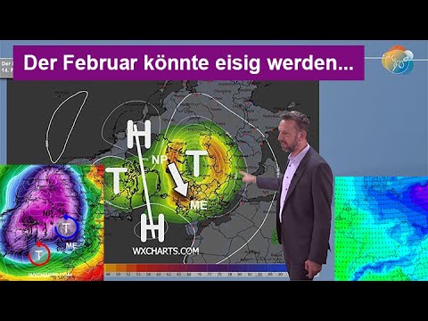 Der Februar könnte ganz schön eisig werden. Polarwirbel-Split & Umstellung auf Nordost nach 15.?