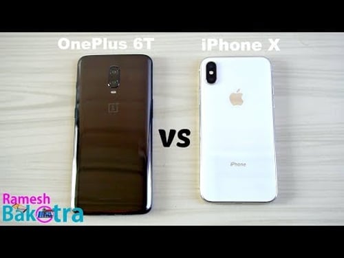 OnePlus 6T vs Apple iPhone X SpeedTest and Camera Comparison