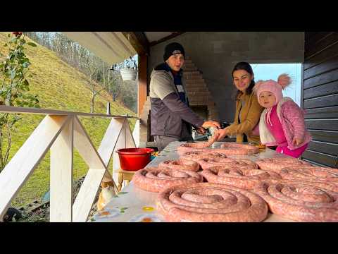 Carpathian Family Life ποΈπ₯ Homemade Smoked Sausage & Winter Prep