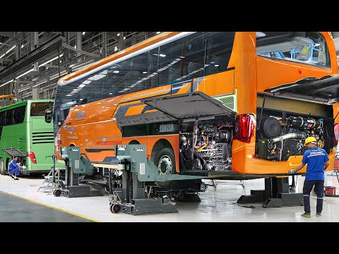 Inside Modern Asian Factory Building Massive City Buses From Scratch