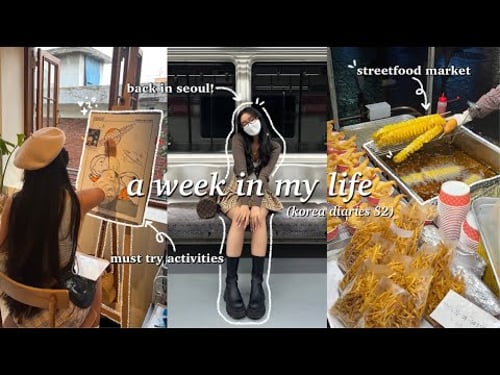 KOREA DIARIES 🍰 a week in my life in KOREA: mangwon market, internet friends, painting cafe & more