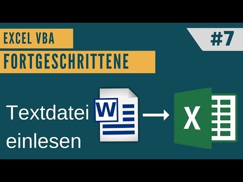 EXCEL VBA Fortgeschrittene #7 - Daten aus Textdokument einlesen / importieren (Line InPut)
