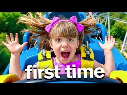 OUR DAUGHTER'S FIRST ROLLER COASTER RIDE