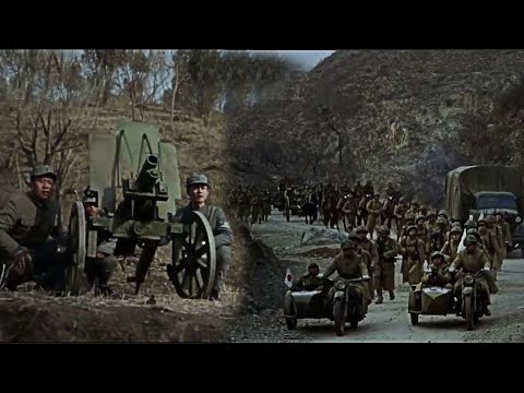 The Chinese artillery God ambushed the Japanese troops, and the powerful fire continuously bombed.