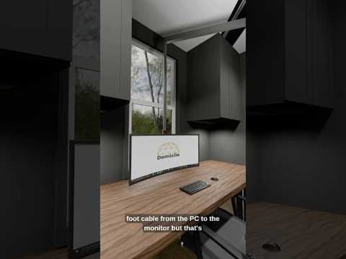 Building a Floating Monitor Pt2 #workspace #cablemanagement #desksetup